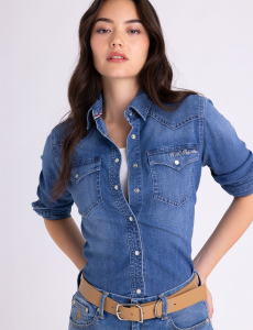 LONG SLEEVE DENIM WESTERN SHIRT