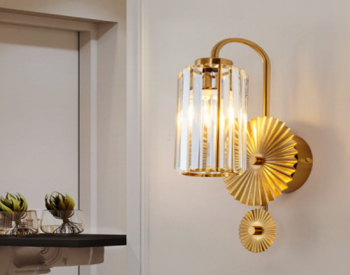 299-231 Бра диам 20 см, выс. 50 см (х1)Стекло+метал