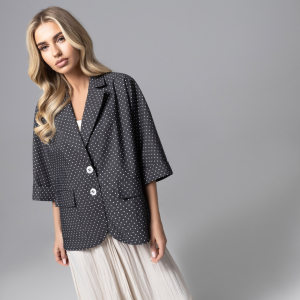 Жакет оверсайз, Джинсовый стиль (черный)