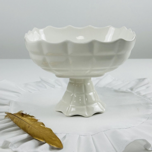 163-048 Фруктовница 25,5см на ножке КОРНЕЛИЯ в под.уп.(х12)Фарфор