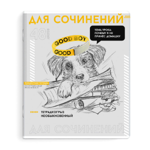 Тетрадь предметная арт. 67548/ ДЛЯ СОЧИНЕНИЙ /48 л., А5+, вн.блок - линия,