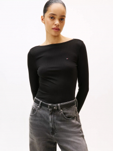 Ribbed Boatneck Top