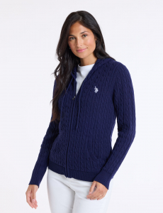 FULL ZIP CABLE SWEATER