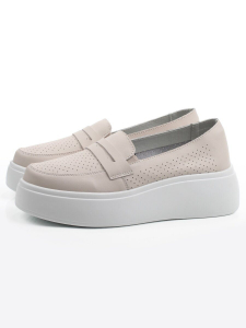06-SD13-2D BEIGE Туфли летние женские (натуральная кожа)