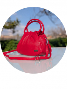 Итальянская сумка из натуральной кожи от AB Zapatos PELLE LUX ROJO