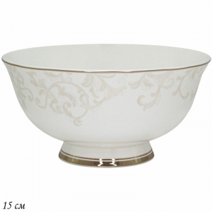 145-134 Салатник 15см. СЕРЫЙ ШЕЛК в под.уп.(х30)Костяной фарфор