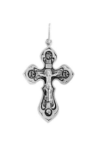 105.55 крест из серебра частично черненый штампованный