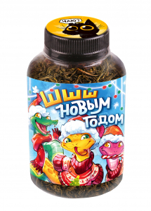 Баночка чая, ШШШ НОВЫМ ГОДОМ!, чай чёрный крупнолистовой,60 г., TM Prod.Art