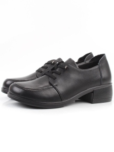 03-YDN15-22 BLACK Полуботинки женские (натуральная кожа)