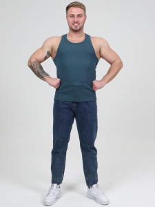 Видэл - майка синий меланж