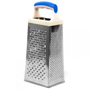 Терка из нержавеющей стали четырехгранная с пластмассовой ручкой 19,5см 