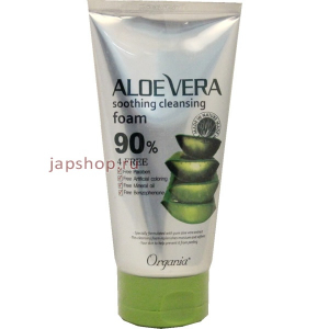 Organia Aloe Vera Soothing Cleansing Foam Пенка для умывания успокаивающая и смягчающая с Алоэ Вера 90%, 130 мл. (8809248454987)