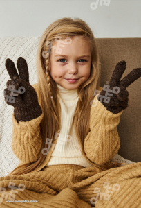 Перчатки детские из монгольской шерсти         (арт. 04160)