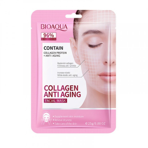 Тканевая маска с КОЛЛАГЕНОМ омолаживающая Bioaqua Collagen Antiaging