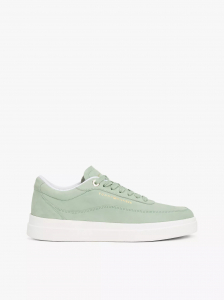 Nubuck Leather Platform Court Sneaker