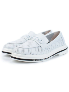 03-PDD170-1 WHITE Лоферы женские (натуральная кожа)