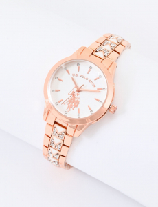 LADIES EMBELLISHED DECO ANALOG WATCH