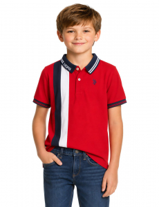 BOYS VERTICAL COLORBLOCK POLO SHIRT