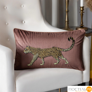 ESTIA ГЕПАРДО коричн. Декоративная подушка 30х50, 1 пр., 100% полиэстер
