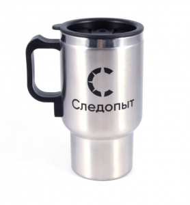 Автокружка СЛЕДОПЫТ с подогр.металл