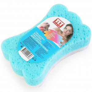 Губка для тела Бантик с профильным массажным слоем     tetex