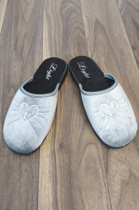 Тапки женские, велюр (серый)