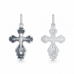 102.55 крест из серебра частично черненый штампованный