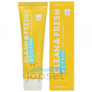 Consly Clean Fresh Укрепляющая гелевая зубная паста с экстрактами мёда и лемонграсса, 105 гр