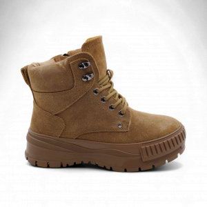 Ботинки из натуральной кожи на меху 88301-10 коричневые