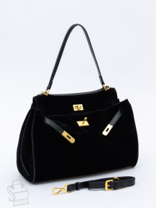 Сумка женская кожаная 2320YF black Polina&Eiterou