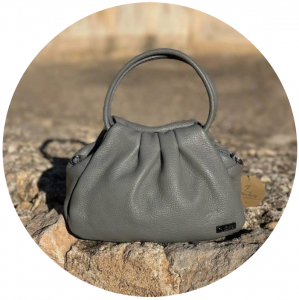 Итальянская сумка из натуральной кожи от AB Zapatos PELLE LUX GRIS