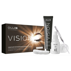 Ollin Набор для окрашивания бровей и ресниц / Vision, коричневый, 20 мл