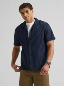 Men's Relaxed Textured Camp Shirt