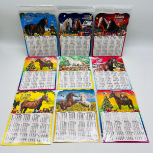Календари магнитные на холодильник - Год Лошади 20х14,5 см 50 шт в уп (арт. SLH-19)