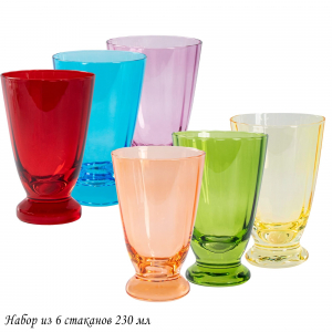 584-038 Набор из 6 стаканов 230мл в под.уп.(х4)Стекло