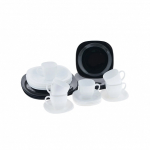 Набор столовый КАРИН ЧЕРНО-БЕЛЫЙ 30пр