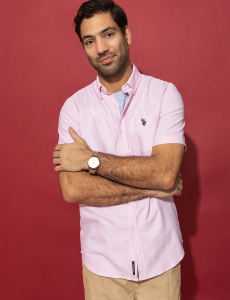 SHORT SLEEVE STRETCH OXFORD SHIRT