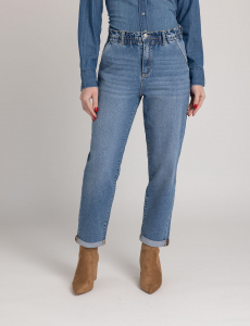 HIGH RISE PAPERBAG CROPPED JEANS