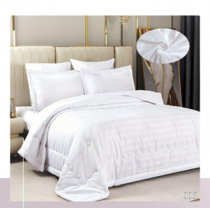 КПБ EFOR SATIN модель 2 с одеялом семейный белый