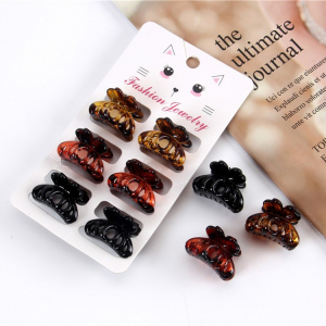 Набор мини-крабиков для волос 6 штук. Размер: 2,5 см.