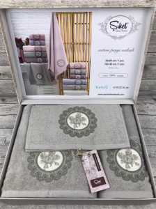 Набор полотенец SIKEL из 3-х предметов (30*50, 50*90 и 70*140) KANEFCE YESIL зеленый