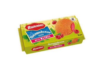 «Яшкино», вафли «Голландские» с карамелью со вкусом малины, 165 г