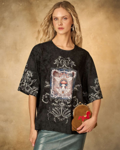 Футболка варёнка с шёлковой вставкой FRK001