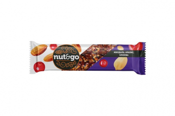 «Nut&Go», батончик Миндаль, арахис, клюква, 36 г (упаковка 18 шт)