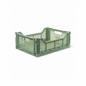 Корзина для хранения складная CASSA M зелёная 15л