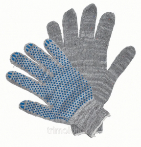 Перчатки 10класс 4н ПВХ Серые 10пар