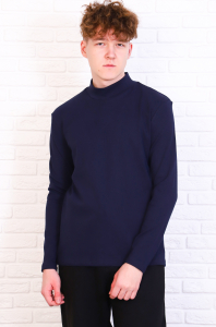 Водолазка, рибана (синий)