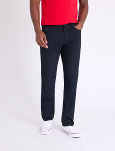 STRETCH CALVARY TWILL SLIM STRAIGHT PANTS
