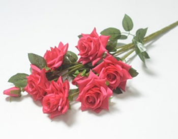 Искусственные цветы, Ветка в букете роза кустовая (1010237)