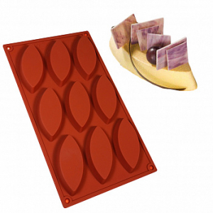 Силиконовая форма Лодочка 95*42 мм, h=15 мм, 9 ячеек